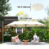 Outsunny 15' Double-sided Umbrella Beige