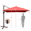 Costway 10'x13' Patio Offset Cantilever Umbrella Aluminum 360° Rotation Tilt Orange