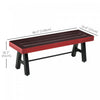 Outsunny Patio Wooden Bench, Outdoor Park Bench With Slatted Seat, Brown