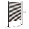 Outsunny Picket Metal Garden Fence 5 ft Outdoor Fencing with Feet, Brown