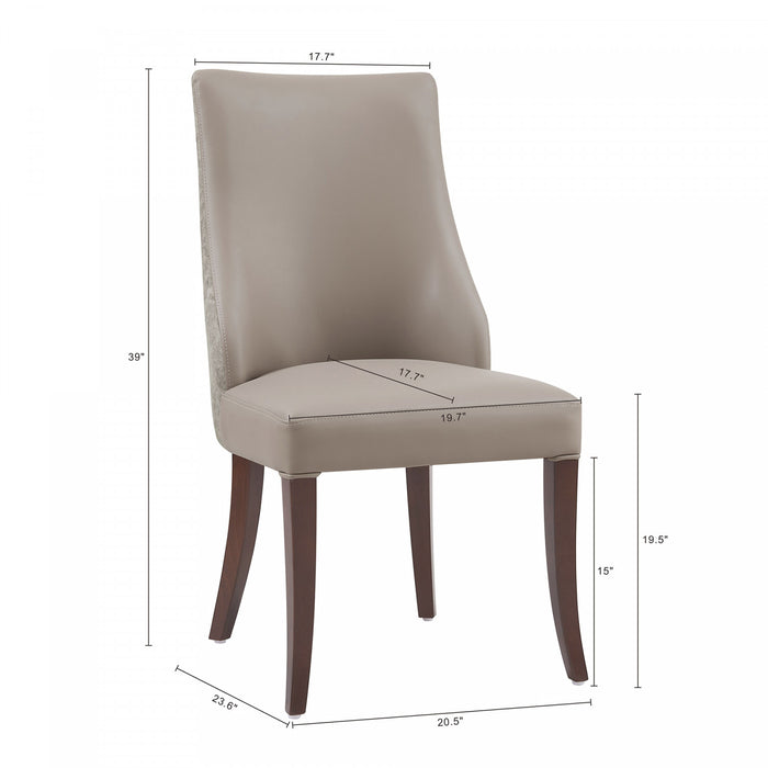 Connie Modern 8-Piece Dining Chair Set in Taupe