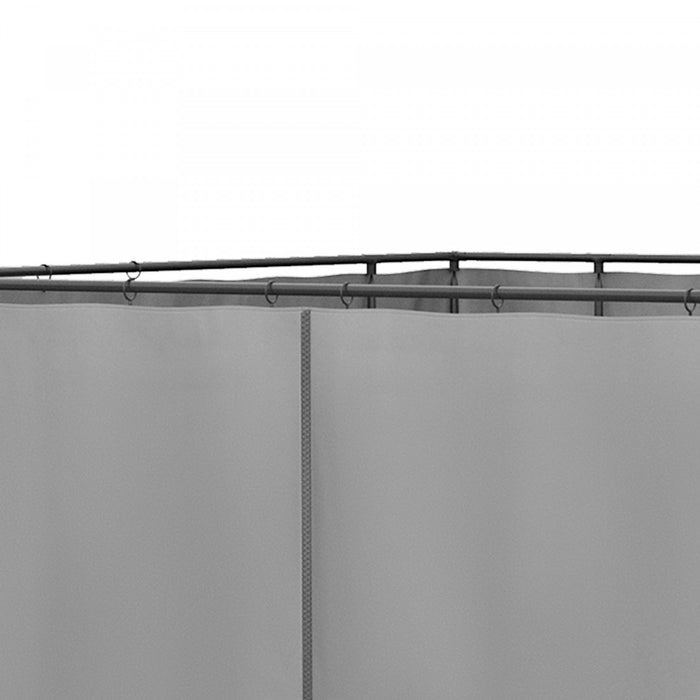 Outsunny 10' X 10' Universal Gazebo Sidewall Set With 4 Panels, Hooks/c-rings Included For Pergolas & Cabanas, Light Grey