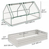 Outsunny 6' X 3' Raised Garden Bed With Small Greenhouse, Clear And Silver|Outsunny Lit De Jardin Sureleve 6' X 3' Avec Serre, Transparent Et Argente