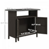Outsunny Wicker Storage Cabinet, Outdoor Buffet Cabinet, Dark Coffee