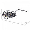 Aosom Folding Bicycle Cargo Trailer Utility Bike Cart Garden Luggage Travel Carrier Patio Tool With |Aosom Remorque Pliante Pour Bicyclette Chariot Utilitaire Pour Bicyclette Chariot De Voyage Pour Bag