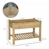 Outsunny 45" X 22" X 33" Elevated Planter Box With Legs And Storage Shelf, Raised Garden Bed, Elevat|Outsunny Jardiniere Sur Pieds Avec Etagere Inferieure Carre Potager Sureleve Exterieur Lit De Cultur
