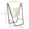 Outsunny Hammock Chair With Stand, Hammock Swing W/ Side Pocket, White|Outsunny Chaise Hamac Avec Support, Balancoire Hamac, Blanc