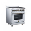 Forno Massimo 30 Inch Freestanding Electric Range, 5 radiant burners, 4.32 cu.ft., White -FFSEL6020-30WHT | Cuisiniere electrique Massimo de 30 po, 5 foyers radiants, 4,32 pi³, blanc - FFSEL6020-30WHT