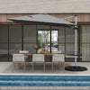 Costway 10 FT Patio Cantilever Umbrella Outdoor Aluminum Hanging Offset Umbrella w/ 360° Rotation Grey