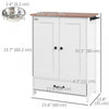 Pawhut Dog Feeding Station, Furniture Style Pet Food Storage Container With Hidden Raised Bowls, Adj|Pawhut Station D'alimentation Pour Chien, Recipient De Stockage De Nourriture Pour Animaux De Compag