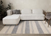 Covington Beige Grey Striped Design Rug, 5'3" x 7'7" Indoor Area Rug | Tapis Covington beige et gris a rayures, 5'3" x 7'7"