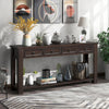 Gracie Solid Wood Console Table With Drawers And Shelf - Espresso | Table Console Gracie En Bois Massif Avec Tiroirs Et Etagere - Espresso