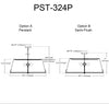 Dainolite Preston 4 Light Pendant 33" Dia Aged Brass White Fabric Shade Lamp|Luminaire suspendu Preston de Dainolite de 33 po de diamètre avec abat-jour en tissu blanc, fini laiton vieilli et 4 ampoules