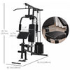 Soozier Multifunction Home Gym Equipment, Strength Training Workout Station With 100lbs Weight Stack|Soozier Systeme De Gymnastique D'exercice Domestique Multifonctionnel Musculation Exercice Station D