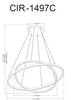 Dainolite Circulo Chandelier 97w Matte Black White Acrylic Diffuser Lamp|Lustre Circulo de Dainolite en acrylique blanc qui diffuse la lumière, avec fini noir mat et ampoule de 97 W