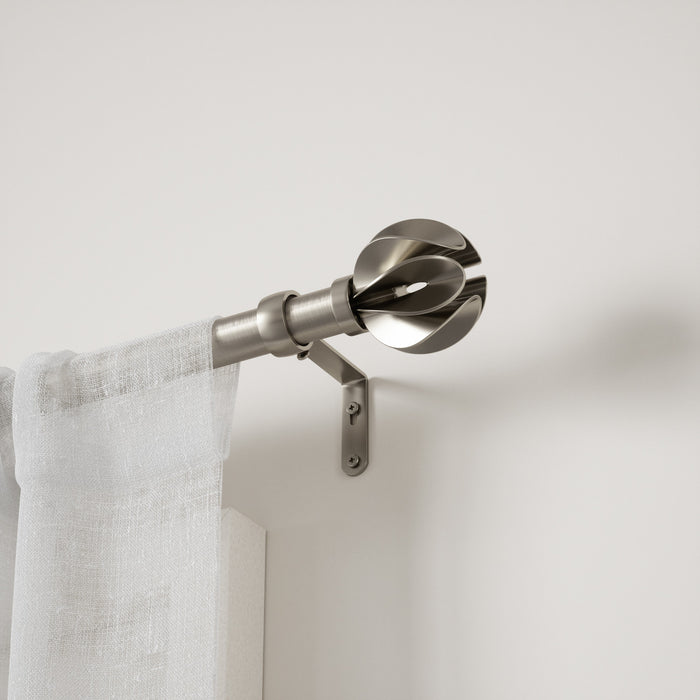 Umbra Blossom Nickel Expandable 1\" Curtain Rod - 42\"-120\" 