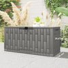 Outsunny 120 Gallon Resin Deck Box, Lockable Outdoor Storage Box