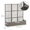Outsunny Rattan Outdoor Planter With Trellis, Raised Garden Bed, Grey