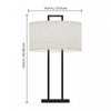 25" Black Modern Table Lamp with Textured Shade | Lampe de table moderne noire de 25 po avec abat-jour texturé