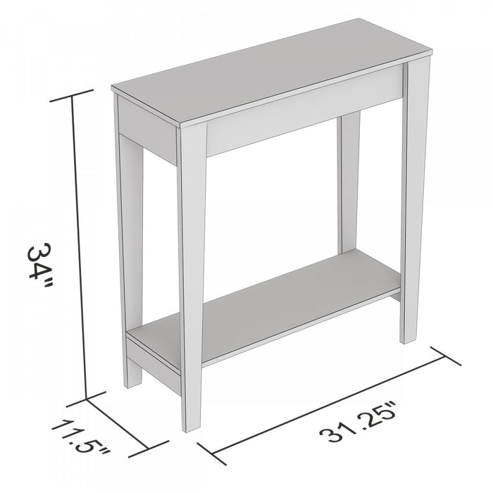 31” Console Table With 1 Shelf - Dark Taupe