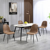 HOMCOM Retro Dining Chairs Set of 4 with PU Leather Upholstery, Steel Frame