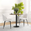 HOMCOM Dining Chairs Set of 2, Mid-Back Velvet-touch Upholstery Side Chair