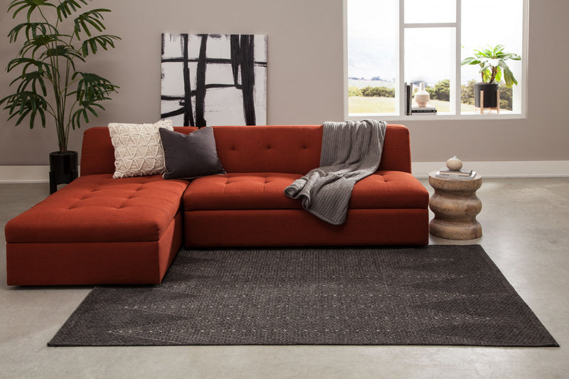 Raven Contemporary 5'0\" x 7'6\" Area Rug in Grey Indoor Area Rug