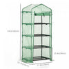 Outsunny 28" X 20" X 63" Portable Greenhouse With 4 Tier Shelves Outdoor Hot House Plant Flower Gree|Outsunny Serre Portable Avec Etageres Pour Exterieur, Vert Fonce