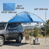Outsunny Car Awning Camping Tent Waterproof 11.5 x 8ft, Light Blue