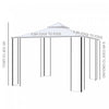 Outsunny 10' X 10' Steel Outdoor Patio Gazebo Canopy With Removable Mesh Curtains, Display Shelves, |Outsunny 10x10pi Tonnelle De Jardin Double Toit Exterieur Auvent Terrasse Evenement Fete Tente Arrie