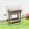 Outsunny 41L Self Watering Raised Garden Bed, Planter Box, Brown