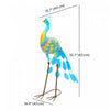 Outsunny Peacock Garden Statue, 32.7" Standing Steel Lawn Ornament