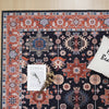 Aqua Black Star Washable Non-slip Low Pile Area Rug 5'x7' | Tapis Etoile Noire Lavable Antiderapant A Poils Ras 5'x7'