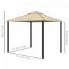 Outsunny 10' X 10' 2-tier Patio Gazebo With Mesh Sidewalls, Beige