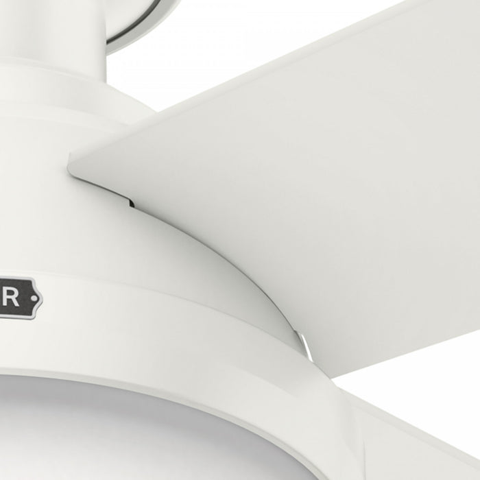 Dempsey Ceiling Fan with Light Fixture - White