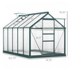 Outsunny 10.2' X 6.3' X 6.6' Clear Polycarbonate Greenhouse Large Walk-in Green House Garden Plants |Outsunny 10.2' X 6.3' X 6.6' Entree Jardin Serre Polycarbonate Panneaux Plantes Fleur Croissance Abr