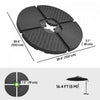 Outsunny Water or Sand Filled Banana Umbrella Base Weights W/ Wicker Effect