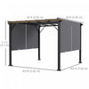 Outsunny 10' X 10' Retractable Pergola Canopy For Backyard, Garden, Grey|Outsunny Auvent De Pergola Retractable 10' X 10' Pour Jardin, Gris