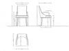 Shubert Modern 8-Piece Dining Chair Set in Tan | Ensemble moderne de 8 chaises de salle a manger Shubert en beige