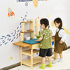 Costway Kid's Wooden Mud Kitchen Pretend Cook Playset Toy For Children