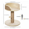 Pawhut Small Cat Tree With Scratching Post, Perch, Toy Ball, Cat Tower For Indoor Cats - 16" X 16" X|Pawhut Petit Arbre A Chat Avec Griffoir, Perchoir, Boule De Jouet, Tour De Chat Pour Chats D'interie