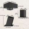 Outsunny Pergola Brackets, 15° Slanted Roof Pergola Bracket Kit, Black