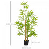 Outsunny Artificial Bamboo Tree, 4ft Fake Decorative Plant in Nursery Pot