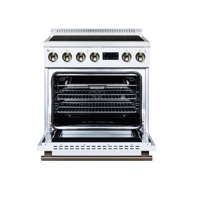 Forno Torino 30 Inch White Induction Range, 4.32 cu.ft - FFSIN0936-30WHT Electric Range
