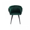 Hildy Accent Dining Arm Chair, Green Velvet (set of 2) | Chaise de salle à manger avec accoudoirs Hildy en velours vert (ensemble de 2)