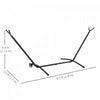 Outsunny Hammock Stand Only W/ Wheels, Adjustable Hammock Stand, Black|Outsunny Hamac Stand Only W/ Wheels, Hamac Stand Ajustable, Noir