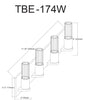 Dainolite Tube 4 Light Vanity Light Polished Chrome Clear Fluted Glass Lamp|Lumière de coiffeuse Tube de Dainolite en verre cannelé transparent, avec fini chromé poli et 4 ampoules