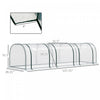 Outsunny 11.5' X 3' X 2.5' Portable Mini Tunnel Greenhouse With 3 Zipped Doors, Portable Small Green|Outsunny 138" X 39" X 32" Mini Serre Tunnel Pvc Transparent Jardin Vert Abri De Culture Portable Pla