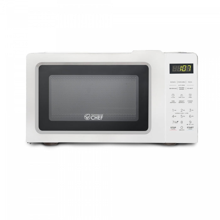 CHM Series Commercial Chef 0.7 Cu. Ft. Countertop Microwave Oven, CHM770W, White Countertop Microwave Less 1cuft