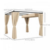 Outsunny 10' X 10' Patio Pergola With Retractable Canopy, Beige